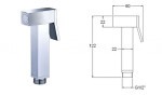 SAPHO - LATUS podomítková bidetová baterie se Stop sprškou, chrom 1102-40-01
