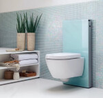 GEBERIT - Monolith Sanitární modul pro závěsné WC, 101 cm, spodní přívod vody, mátově zelená 131.021.SL.5