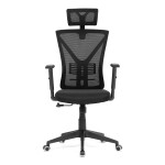 Kancelářská židle, houpací mechanismus, černá síťovina, KA-Q851 BK