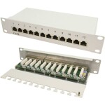 Intellinet 24-Port Cat6a Patchpanel geschirmt 1HE Kabeleinführung 90° abgewinkelt schwarz 24 portů patch panel 483 mm (1