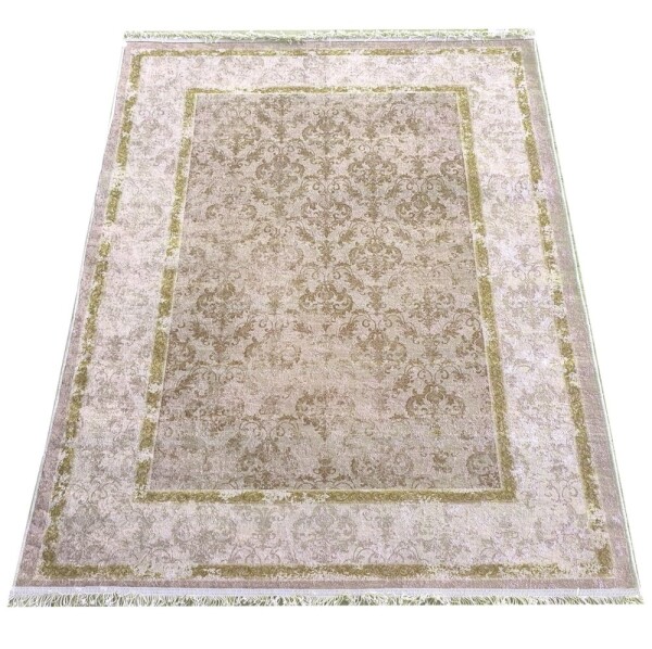 DumDekorace Moderní vintage koberec béžovo-zlatý s orientálním vzorem Šířka: 160 cm | Délka: 220 cm