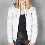 Dámská Kožená Bunda Morgana Brixton Bílá Velikost: 4XL