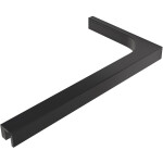 CERANO - Sprchová vzpěra Onyx L - hranatá - pravá - vodorovná - černá matná - 29x15 CER-477083