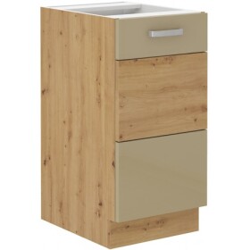 Spodní skříňka Artisan 40 D 1F BB Barva korpusu: Dub artisan, Barva dvířek: Cappucino lesk