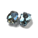 Skleněné korálky - broušený tučňák - tmavě modrý - 8 x 6,5 x 4,5 mm - 1 ks