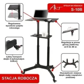 Stojan pod notebook nebo projektor S-10B / Stojan / Pojízdný / Výškově nastavitelný (STO S-10B)