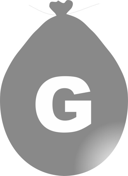 Balónek písmeno G stříbrné balonky.cz Balónek písmeno G stříbrné balonky.cz