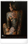 Nástěnný kalendář 2026 NOTIQUE - Inked Girls, 33 x 46 cm