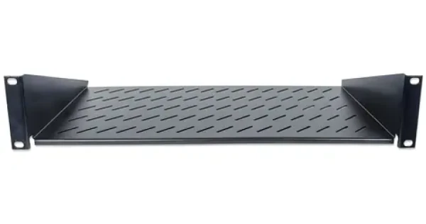 Intellinet perforovaná police do racku černá / Rack police / 19" / 2U / hloubka 250 mm / nosnost 25 kg (712507)
