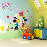 Samolepka Mickey Mouse a Minnie Velikost: 75 x 120 cm