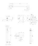 OMNIRES - Y podomítkový sprchový systém zlatá kartáčovaná /GLB/ SYSY19GLB