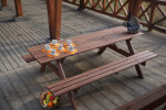 ROJA PIKNIK zahradní set dřevěný - 220cm - mořený