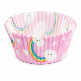 Cake star papírové košíčky na muffiny a cupcakes barevné 50x30 mm 100ks-vzor 9