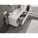 MEXEN/S - Orio koupelnová skříňka 100 cm s umyvadlem Otis, 2 zásuvky, bílá mat 91A10-10047-2-BFF01-W18M01