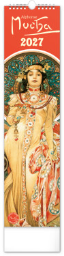 Kalendář 2027 nástěnný: Alfons Mucha, 12 x 48 cm