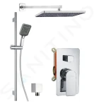 Kielle Sprchový set s baterií pod omítku, pro 2 spotřebiče, s příslušenstvím a tělesem, chrom 20618SP10