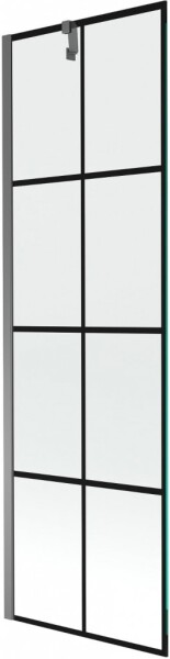 MEXEN/S - Next vanová zástěna FIX 60 x 150, černá vzor, grafit metal 895-060-000-00-77-95