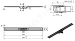 I-Drain - Linear 54 Nerezový sprchový žlab PRO SS Linear, délka 1000 mm, s hydroizolací IP4M10001X1