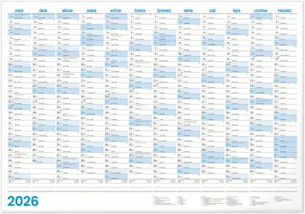 NOTIQUE Roční kalendář 2026, A2, 59,4 x 42 cm (PGN-35767)
