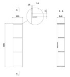 CERSANIT - Modulová horní otevřená skříňka LARGA 20 bílá S932-079