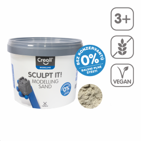 Creall modelovací písek Sculpt it!, 3500 g, box, přírodní