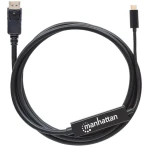 Manhattan USB-C na DisplayPort 2 m černá / Adaptérový kabel / 3840 × 2160 px / 60 Hz / DP Alt Mode / Thunderbolt 3 (152464)