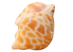 Mamido Plyšový polštář mušle oranžová