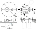 PAFFONI - Light Baterie pod omítku pro 2 spotřebiče, kartáčovaná zlatá LIG015HGSP