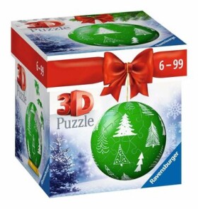 Ravensburger 3D Puzzleball Vánoční ozdoba zelená 54 ks