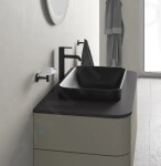 DURAVIT - Happy D.2 Plus Umyvadlová mísa zápustná, 600x400 mm, bez přepadu, WonderGliss, antracit mat 23596013001