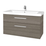 Dřevojas - Umyvadlová skříňka Q MAX SZZ2 105 - D03 Cafe / Úchytka T01 / D03 Cafe 331665A