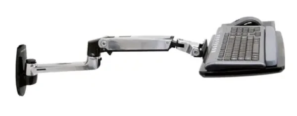 ERGOTRON KEYBOARD ARM,WITH 9 EXTENSION,WALL MOUNT,Polished Aluminum - nástěnný držák pro klávesnici a myš, silver (45-246-026)