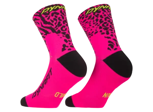 Dynafit Run Wild Mid běžecké ponožky Pink Glo/0910 vel. 39-42