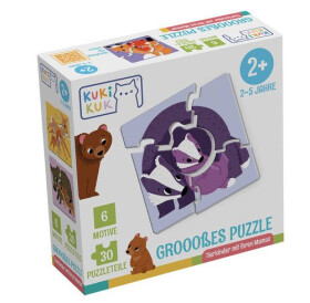 Kukikuk Grooosses Puzzle Tierkinder mit ihren Mamas