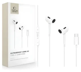 Tech-Protect Ultraboost Core G2 bílá / Sluchátka / USB-C