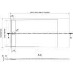 MEXEN - Amon obdélníková sprchová vanička SMC 150 x 90, černá 4F709015