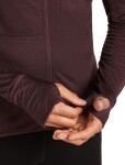 ICEBREAKER Mens 200 Realfleece Descender LS Zip Hood, Java (vzorek) velikost: M