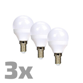Žárovka LED E14 6W miniGLOBE bílá teplá ECOLUX SOLIGHT WZ433-3 3ks - rozbaleno - poškozený obal