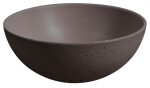 SAPHO - MINOR betonové umývátko na desku, Ø 26cm, tmavě hnědá MR26015