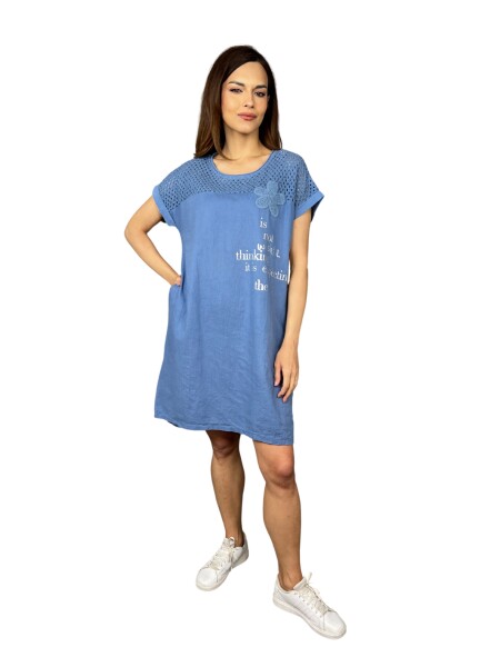 HOSH Šaty Ariana Velikost: UNI, Barva: Modrá