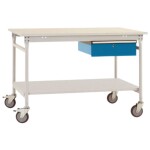 Manuflex LD1113.6011 ESD ESD pracovní stůl UNIDESK s kaučuk deska, rezedově zelená RAL 6011, Šxhxv = 2000 x 800 x 720-73