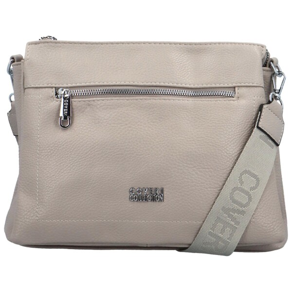 Stylová dámská koženková crossbody kabelka Verrona, šedá