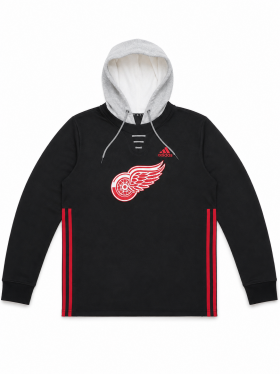 Pánská mikina Detroit Red Wings NHL Adidas Laces Hood Velikost: XL