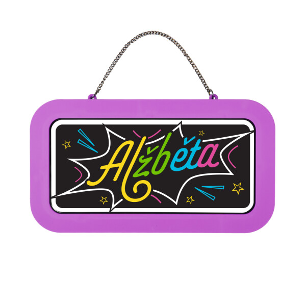 Neonová cedulka se jménem - Alžběta - Albi