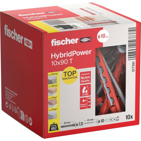 Fischer 577391 HybridPower sada hmoždinek 90 mm 10 ks