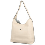 Trendy dámská koženková kabelka na rameno Karix, krémová