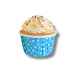 Dortisimo Košíčky na muffiny pevné modré s puntíky (8 ks)