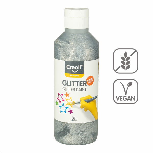 Creall barva Glitter, 250 ml, stříbrná