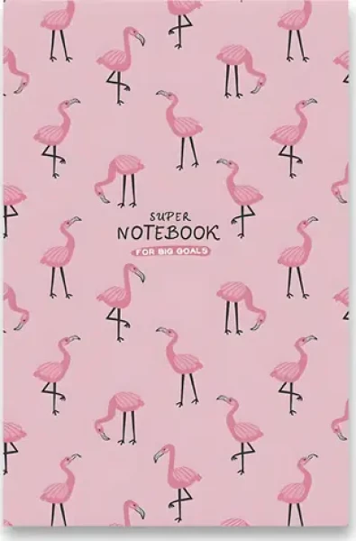 SHKOLYARYK Poznámkový sešit A6 Dog Flamingo 1ks (mix) / Formát: A6 / Počet stránek: 80 / Čtverečkovaný (00765)