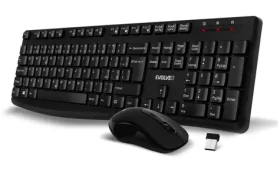 EVOLVEO K1050-BK-CZ Tichý set bezdrátové klávesnice a myši černá / CZSK znaky / USB-A přijímač 2.4 GHz (K1050-BK-CZ)